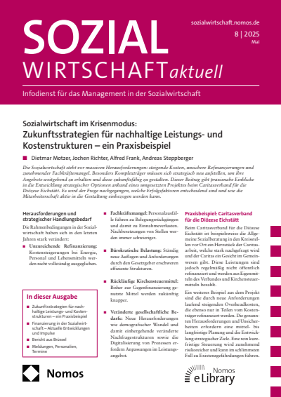 Cover of Volume: Sozialwirtschaft aktuell (SWa) Volume 35 (2025), Edition 8