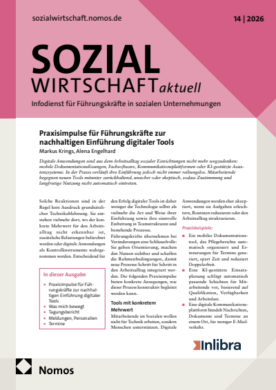 Cover der Ausgabe: Sozialwirtschaft aktuell (SWa) Jahrgang 36 (2026), Heft 14