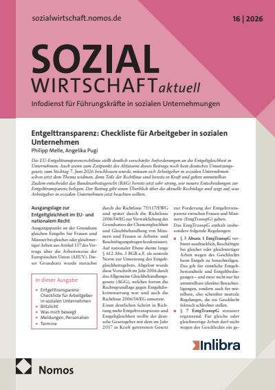 Cover of Volume: Sozialwirtschaft aktuell (SWa) Volume 36 (2026), Issue 16