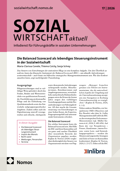 Cover der Ausgabe: Sozialwirtschaft aktuell (SWa) Jahrgang 36 (2026), Heft 17