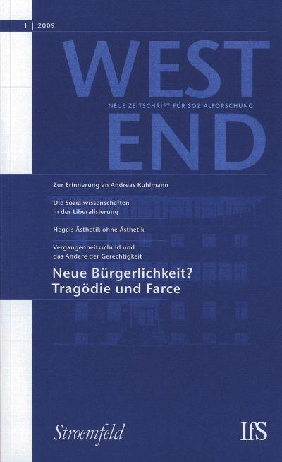 Cover of Volume: WestEnd Volume 6 (2009), Edition 1