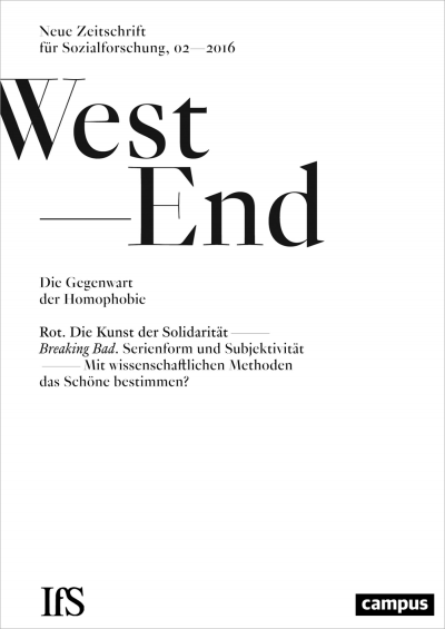 Cover of Volume: WestEnd Volume 13 (2016), Edition 2