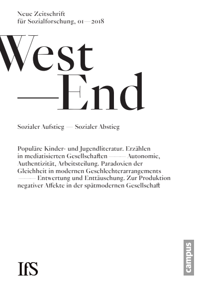 Cover der Ausgabe: WestEnd Jahrgang 15 (2018), Heft 1