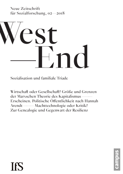 Cover der Ausgabe: WestEnd Jahrgang 15 (2018), Heft 2