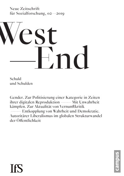 Cover of Volume: WestEnd Volume 16 (2019), Edition 2