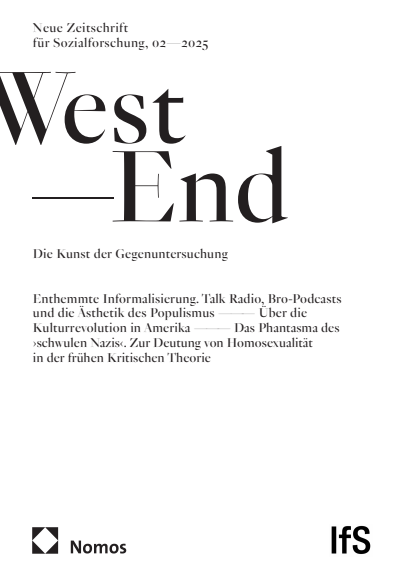 Cover der Ausgabe: WestEnd Jahrgang 22 (2025), Heft 2