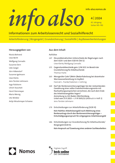 Cover der Ausgabe: info also Jahrgang 42 (2024), Heft 4