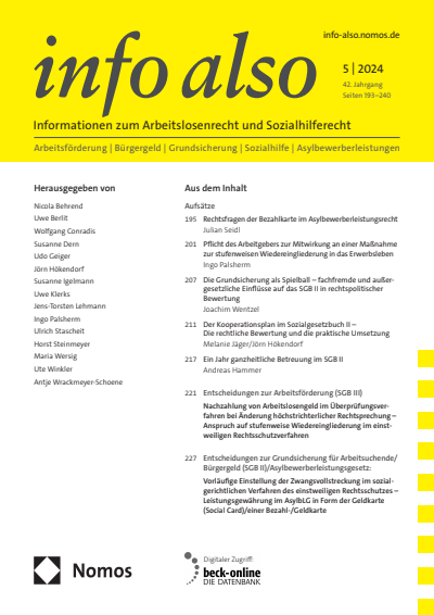 Cover der Ausgabe: info also Jahrgang 42 (2024), Heft 5