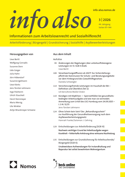 Cover der Ausgabe: info also Jahrgang 44 (2026), Heft 3