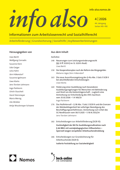Cover der Ausgabe: info also Jahrgang 44 (2026), Heft 4