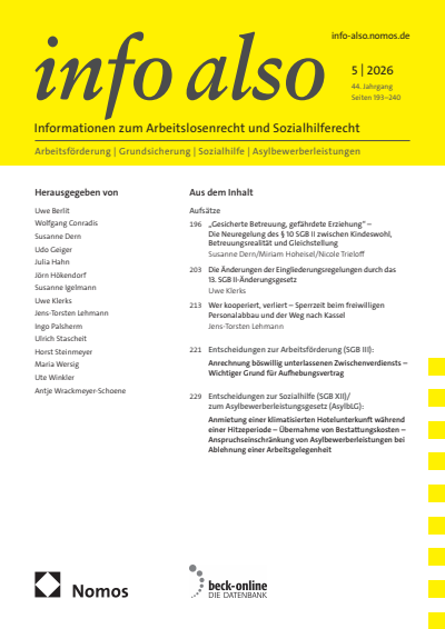 Cover der Ausgabe: info also Jahrgang 44 (2026), Heft 5