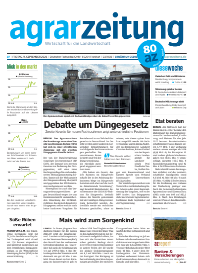 Cover of Volume: agrarzeitung Volume 81 (2026), Issue 37