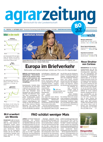 Cover der Ausgabe: agrarzeitung Jahrgang 81 (2026), Heft 41