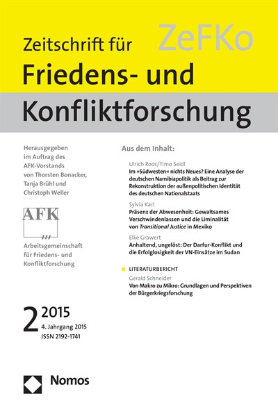 Cover of Volume: ZeFKo Zeitschrift für Friedens- und Konfliktforschung Volume 4 (2015), Edition 2