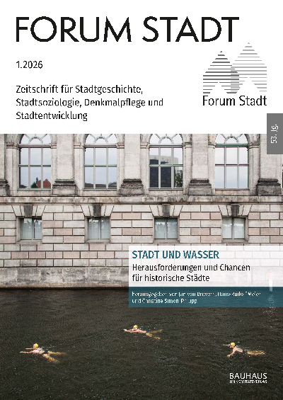 Cover der Ausgabe: Forum Stadt Jahrgang 53 (2026), Heft 1