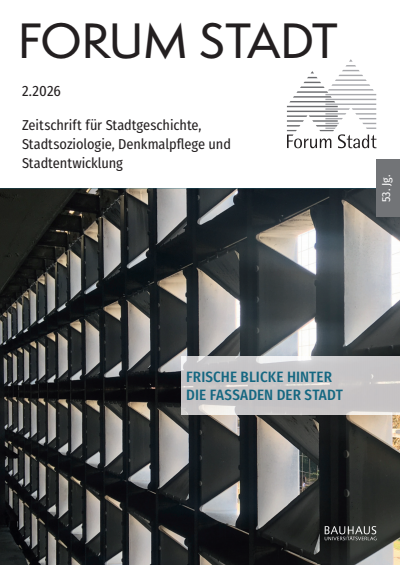 Cover der Ausgabe: Forum Stadt Jahrgang 53 (2026), Heft 2