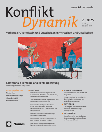 Cover der Ausgabe: Konfliktdynamik Jahrgang 14 (2025), Heft 2