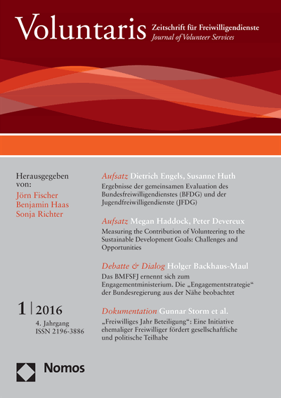 Cover of Volume: Voluntaris Volume 4 (2016), Edition 1