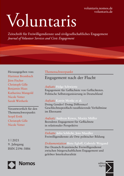 Cover of Volume: Voluntaris Volume 9 (2021), Edition 1