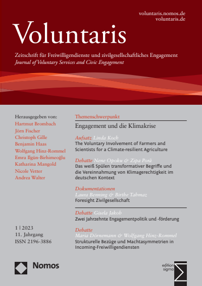 Cover of Volume: Voluntaris Volume 11 (2023), Edition 1