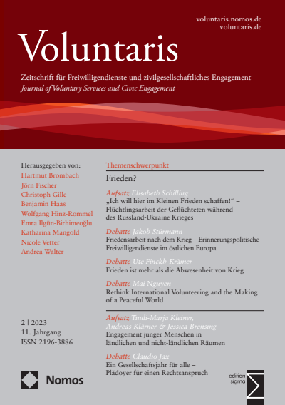 Cover of Volume: Voluntaris Volume 11 (2023), Edition 2