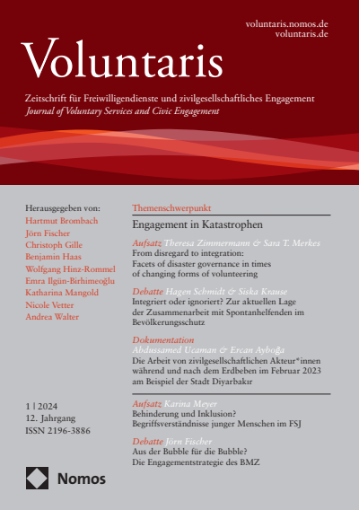 Cover of Volume: Voluntaris Volume 12 (2024), Edition 1