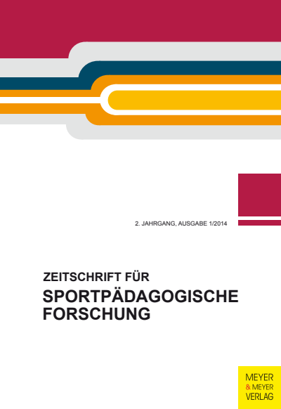 Cover of Volume: ZSF Zeitschrift für sportpädagogische Forschung Volume 2 (2014), Edition 1