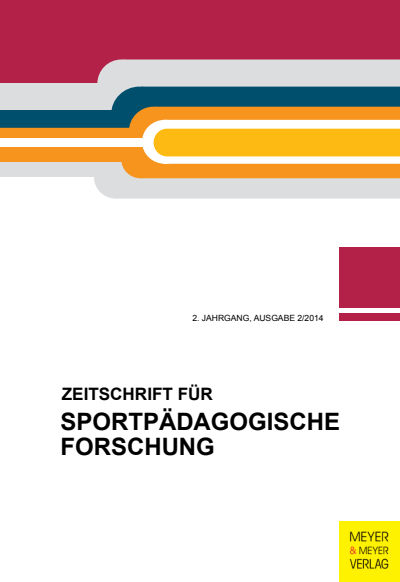 Cover of Volume: ZSF Zeitschrift für sportpädagogische Forschung Volume 2 (2014), Edition 2