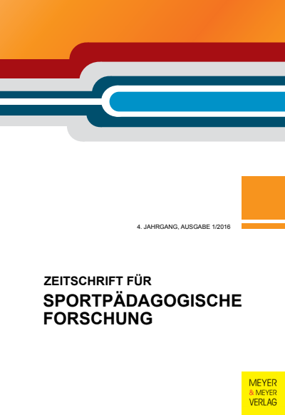 Cover of Volume: ZSF Zeitschrift für sportpädagogische Forschung Volume 4 (2016), Edition 1