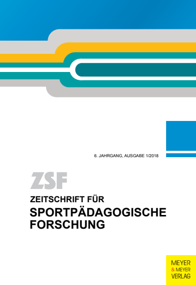 Cover der Ausgabe: ZSF Zeitschrift für sportpädagogische Forschung Jahrgang 6 (2018), Heft 1