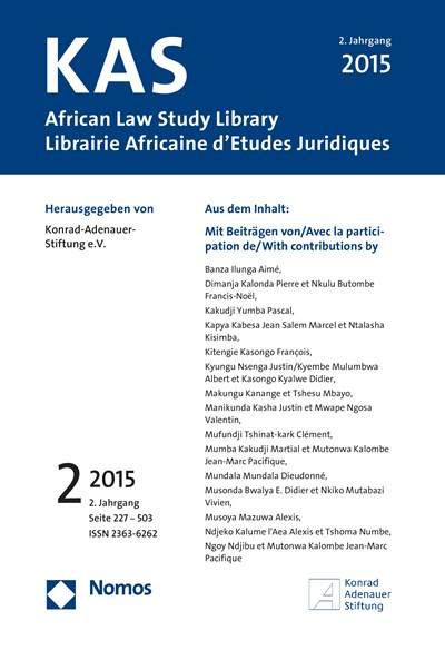 Cover of Volume: KAS African Law Study Library Volume 2 (2015), Edition 2