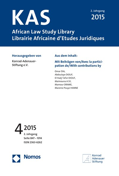 Cover of Volume: KAS African Law Study Library Volume 2 (2015), Edition 4