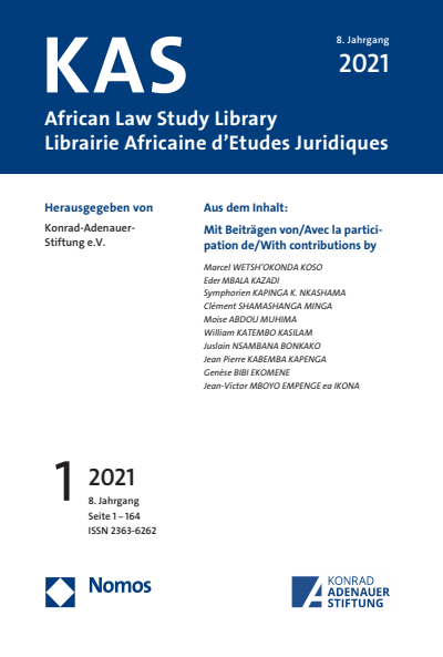 Cover of Volume: KAS African Law Study Library Volume 8 (2021), Edition 1