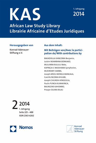 Cover of Volume: KAS African Law Study Library Volume 1 (2014), Edition 2
