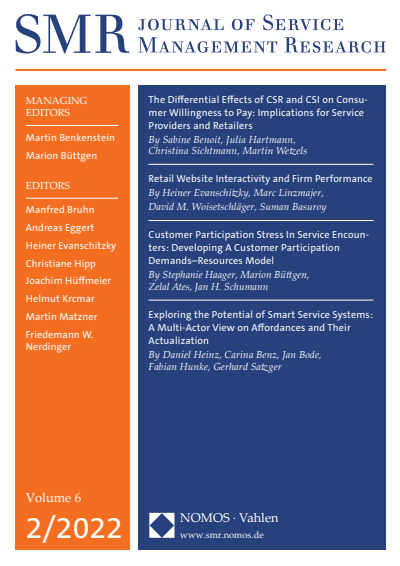 Cover of Volume: SMR - Journal of Service Management Research Volume 6 (2022), Edition 2