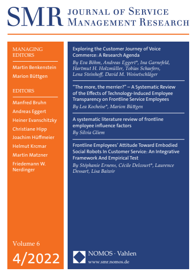 Cover of Volume: SMR - Journal of Service Management Research Volume 6 (2022), Edition 4