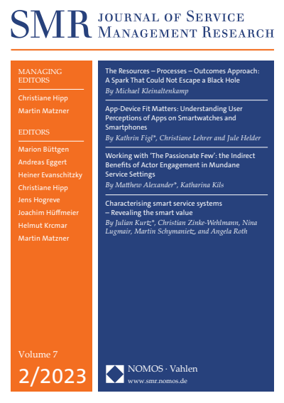 Cover of Volume: SMR - Journal of Service Management Research Volume 7 (2023), Edition 2