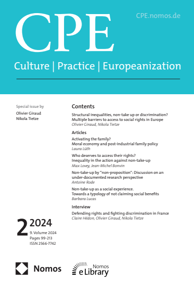 Cover der Ausgabe: Culture, Practice & Europeanization Jahrgang 9 (2024), Heft 2
