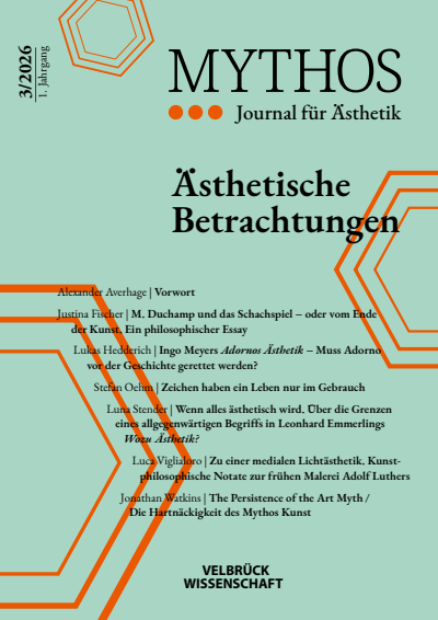 Cover der Ausgabe: Mythos Jahrgang 1 (2026), Heft 3