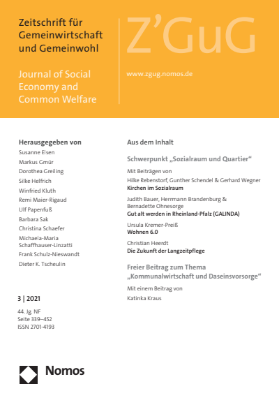 Cover of Volume: Z'GuG Zeitschrift für Gemeinwirtschaft und Gemeinwohl Volume 44 (2021), Edition 3