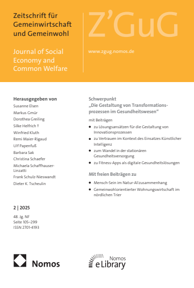 Cover of Volume: Z'GuG Zeitschrift für Gemeinwirtschaft und Gemeinwohl Volume 48 (2025), Edition 2