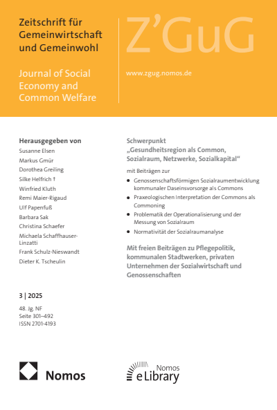 Cover of Volume: Z'GuG Zeitschrift für Gemeinwirtschaft und Gemeinwohl Volume 48 (2025), Edition 3