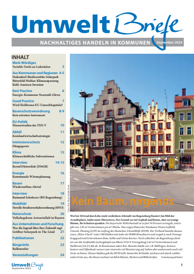 Cover of Volume: UmweltBriefe Volume 14 (2010), Edition 9
