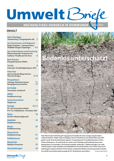 Cover of Volume: UmweltBriefe Volume 26 (2022), Edition 1