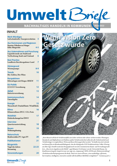 Cover of Volume: UmweltBriefe Volume 26 (2022), Edition 3