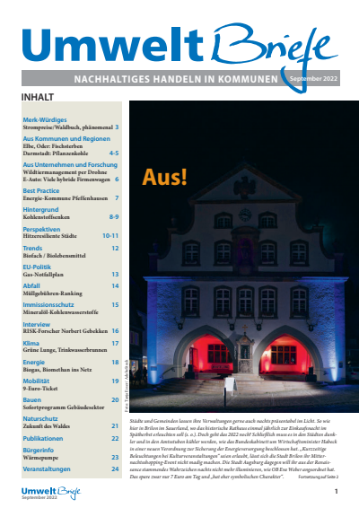 Cover of Volume: UmweltBriefe Volume 26 (2022), Edition 9