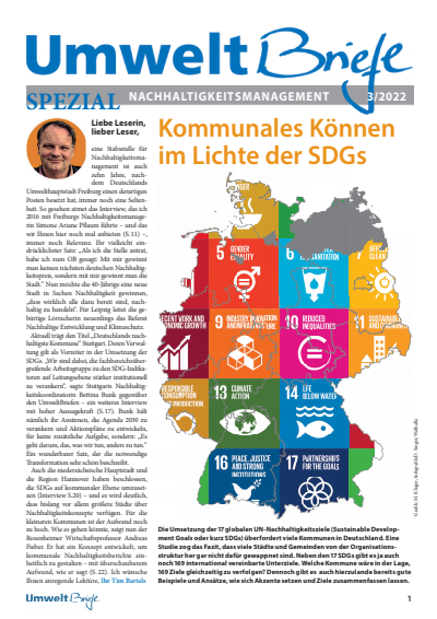 Cover of Volume: UmweltBriefe Volume 26 (2022), Edition Spezial 3