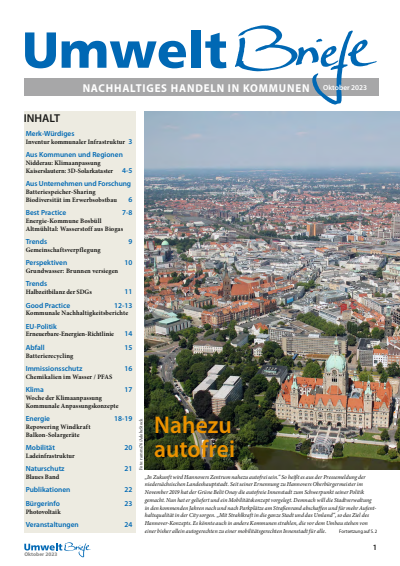 Cover der Ausgabe: UmweltBriefe Jahrgang 27 (2023), Heft 10