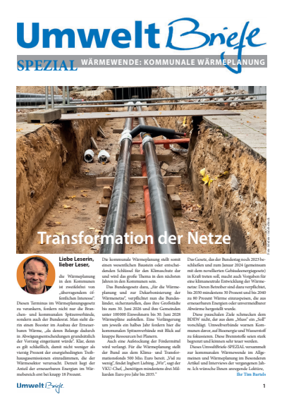 Cover der Ausgabe: UmweltBriefe Jahrgang 27 (2023), Heft 12 Spezial