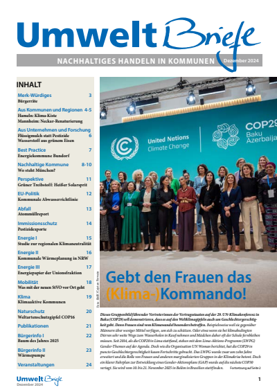 Cover of Volume: UmweltBriefe Volume 28 (2024), Edition 12